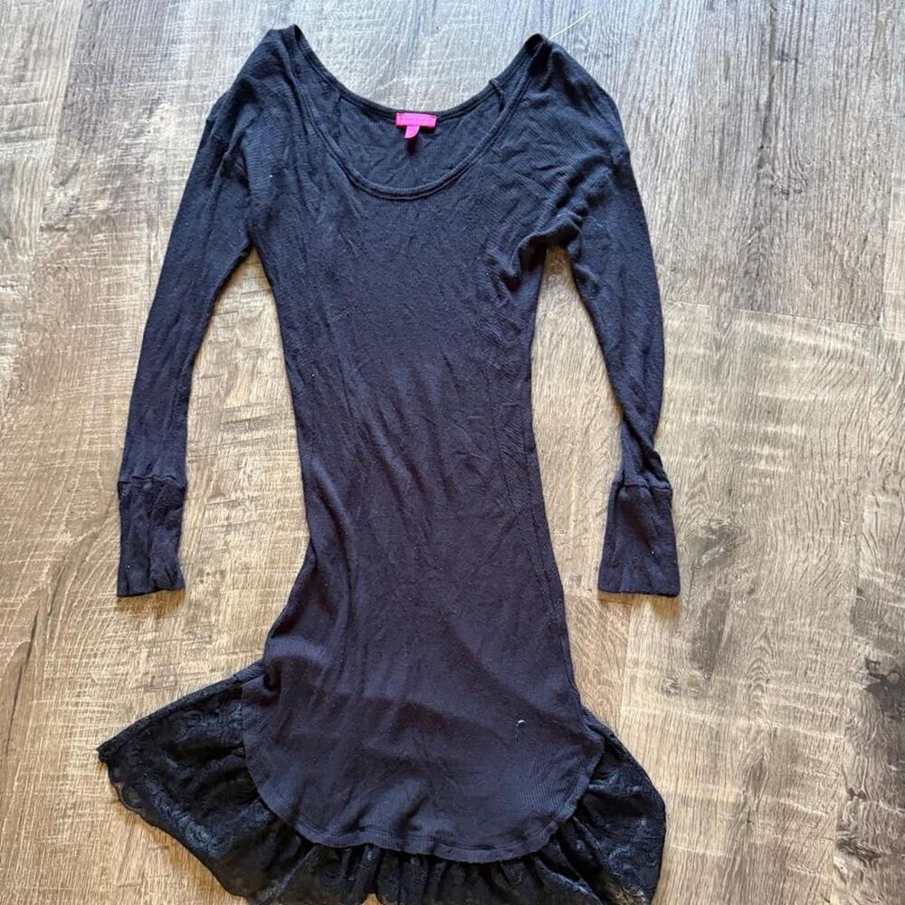 Y2K Betsey Johnson Black Long Sleeve